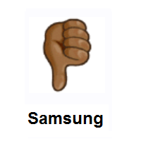 Thumbs Down: Medium-Dark Skin Tone on Samsung