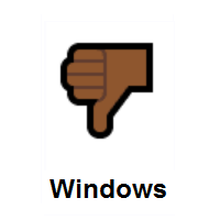 Thumbs Down: Medium-Dark Skin Tone on Microsoft Windows