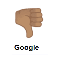 Thumbs Down: Medium Skin Tone on Google Android