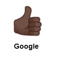 Thumbs Up: Dark Skin Tone on Google Android