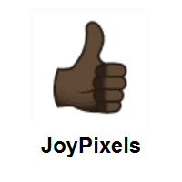 Thumbs Up: Dark Skin Tone on JoyPixels