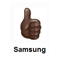 Thumbs Up: Dark Skin Tone on Samsung
