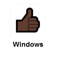 Thumbs Up: Dark Skin Tone on Microsoft Windows