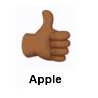Thumbs Up: Medium-Dark Skin Tone on Apple iOS