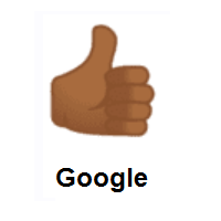 Thumbs Up: Medium-Dark Skin Tone on Google Android