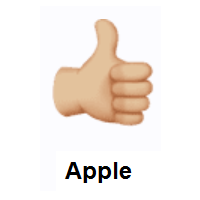 Thumbs Up: Medium-Light Skin Tone on Apple iOS