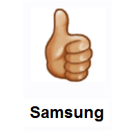 Thumbs Up: Medium-Light Skin Tone on Samsung
