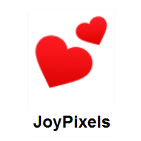 Two Hearts on JoyPixels
