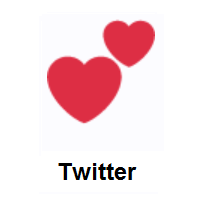 Two Hearts on Twitter Twemoji