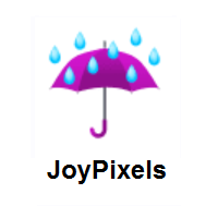 Rainy: Umbrella with Rain Drops on JoyPixels