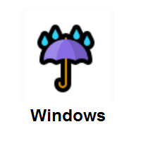 Rainy: Umbrella with Rain Drops on Microsoft Windows