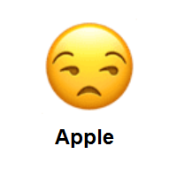 Unhappy: Unamused Face on Apple iOS