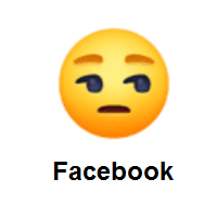 Unhappy: Unamused Face on Facebook