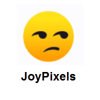 Unhappy: Unamused Face on JoyPixels