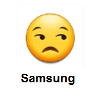 Unhappy: Unamused Face on Samsung