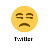 Unhappy: Unamused Face on Twitter Twemoji