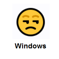 Unhappy: Unamused Face on Microsoft Windows