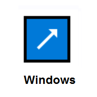 Up-Right Arrow on Microsoft Windows