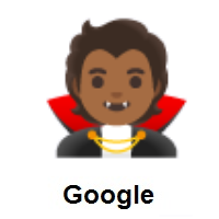 Vampire: Medium-Dark Skin Tone on Google Android