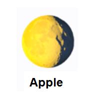 Waning Gibbous Moon on Apple iOS