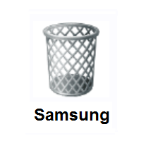 Wastebasket on Samsung