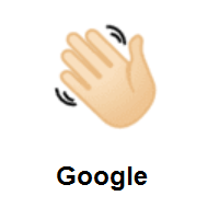 Waving Hand: Light Skin Tone on Google Android