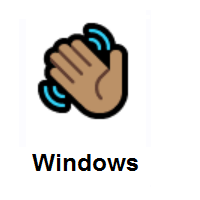 Waving Hand: Medium Skin Tone on Microsoft Windows