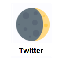 Waxing Crescent Moon on Twitter Twemoji
