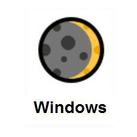 Waxing Crescent Moon on Microsoft Windows