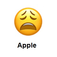 Weary Face on Apple iOS