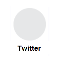 White Circle on Twitter Twemoji