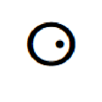 White Circle With Dot Right