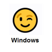 Winking Face on Microsoft Windows