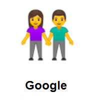 Woman and Man Holding Hands on Google Android