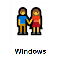 Woman and Man Holding Hands on Microsoft Windows