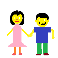 Woman and Man Holding Hands