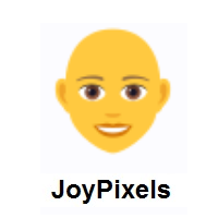 Woman: Bald on JoyPixels