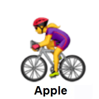 Woman Biking on Apple iOS