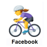 Woman Biking on Facebook