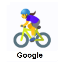 Woman Biking on Google Android