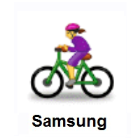 Woman Biking on Samsung