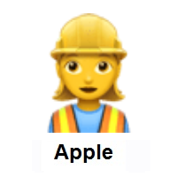 Woman Construction Worker on Apple iOS