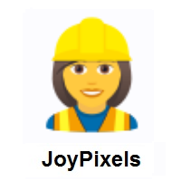 Woman Construction Worker on JoyPixels