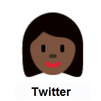 Woman: Dark Skin Tone on Twitter Twemoji