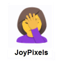 Woman Facepalming on JoyPixels