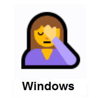 Woman Facepalming on Microsoft Windows