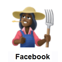 Woman Farmer: Dark Skin Tone on Facebook