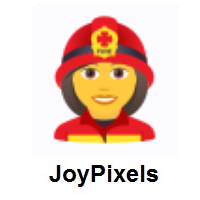 Woman Firefighter on JoyPixels