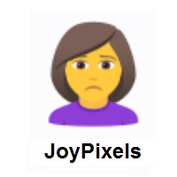 Woman Frowning on JoyPixels