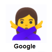 Woman Gesturing NO on Google Android